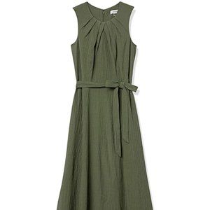 Calvin Klein Midi Dress with Pleated Neck 14